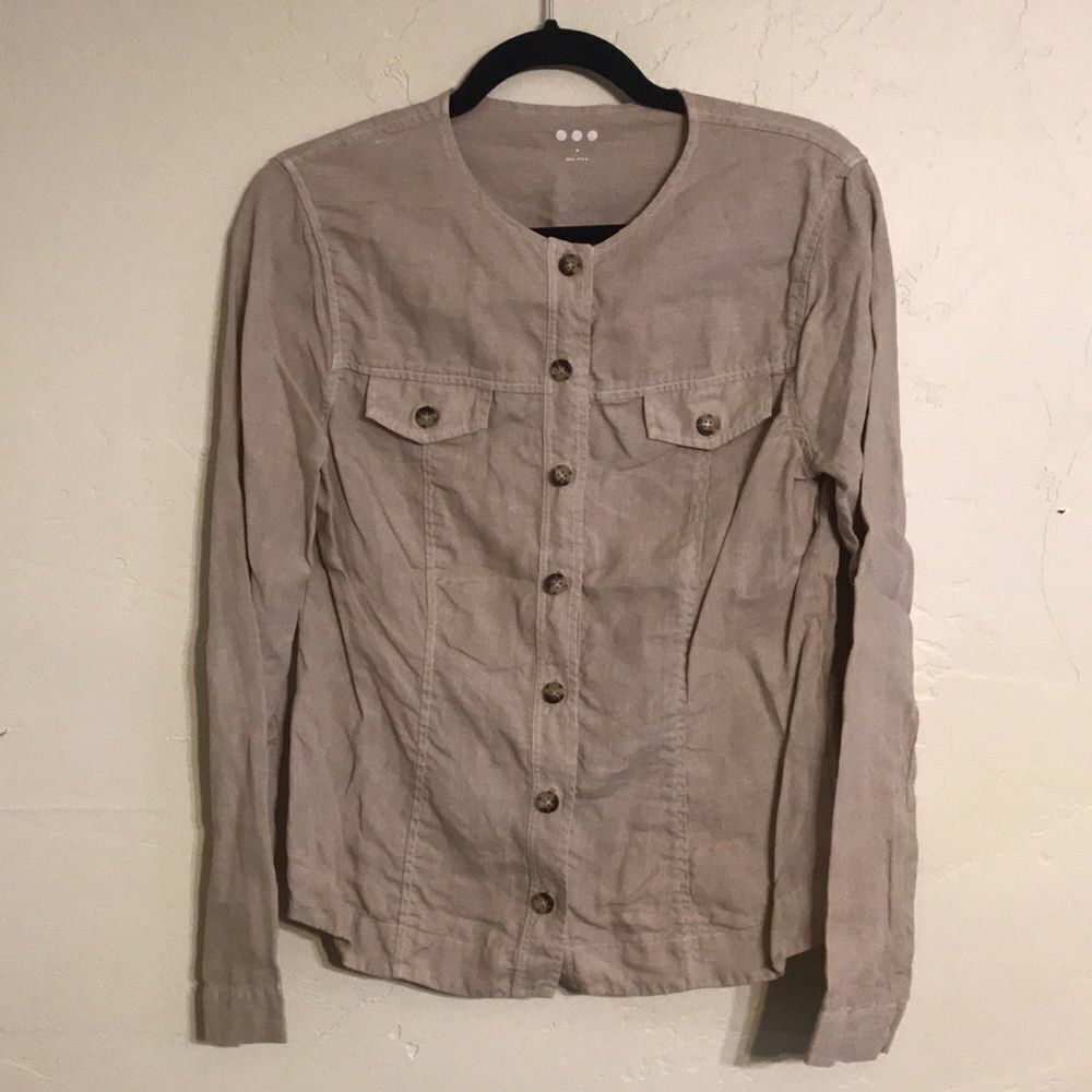 Three dots top M (#276) 100% linen